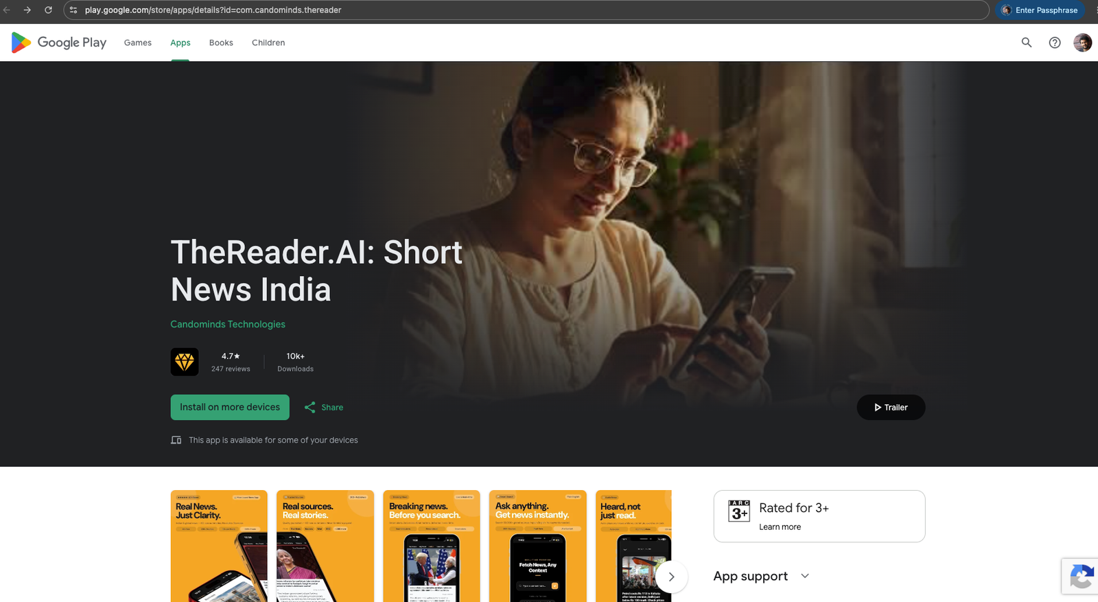 TheReader.AI from playstore screenshort